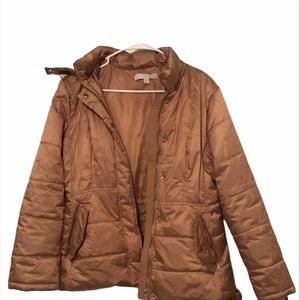 New York & Company Gold Puffer Jacket